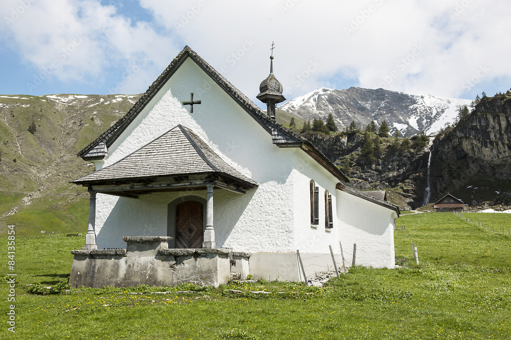 Kapelle auf Älggi-Alp,  geographischer Mittelpunkt der Schweiz, Obwalden, Schweiz