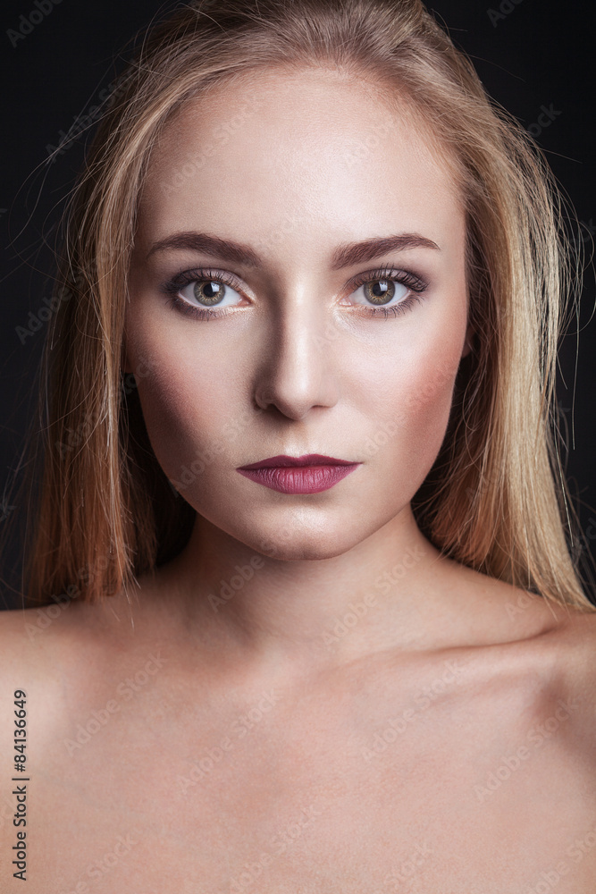 Portrait of a beautiful girl with professional make up Portrait of a beautiful girl with professional make up