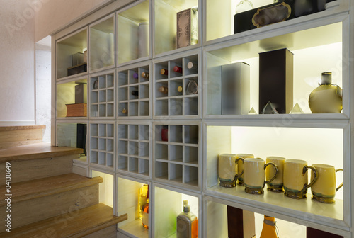 Shelf in modern house interior