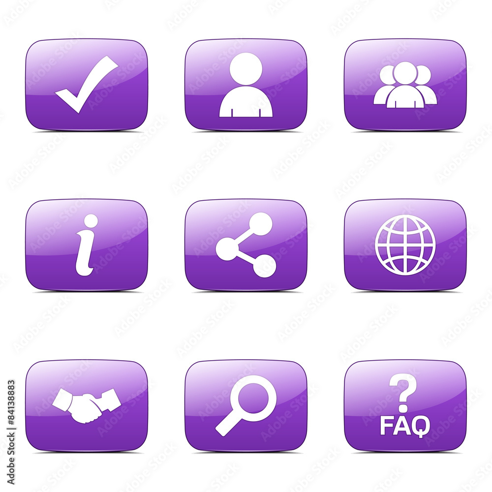 Web Internet Square Vector Violet Icon Design Set 2 Web Internet Square Vector Violet Icon Design Set 2