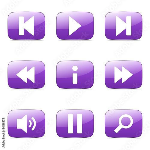 Multimedia Controller Square Vector Violet Icon Design Set Free Download Multimedia Controller Square Vector Violet Icon Design Set - GFXLoad