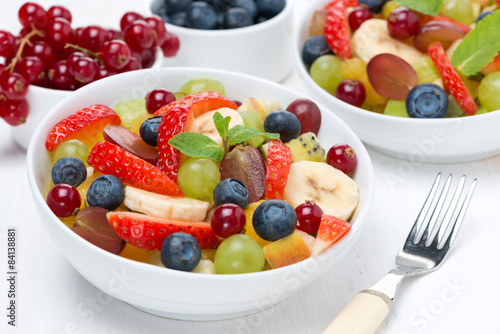 fruit and berry salad in a bowl