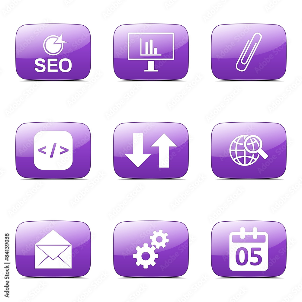 SEO Internet Sign Square Vector Violet Icon Design Set 6 SEO Internet Sign Square Vector Violet Icon Design Set 6