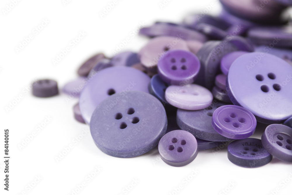 Selection selection of various purple buttons Selection selection of various purple buttons