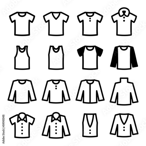 Shirt Icons Flat Design