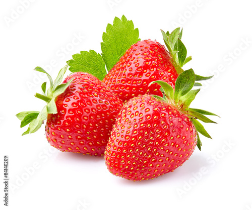 Strawberry with leaves