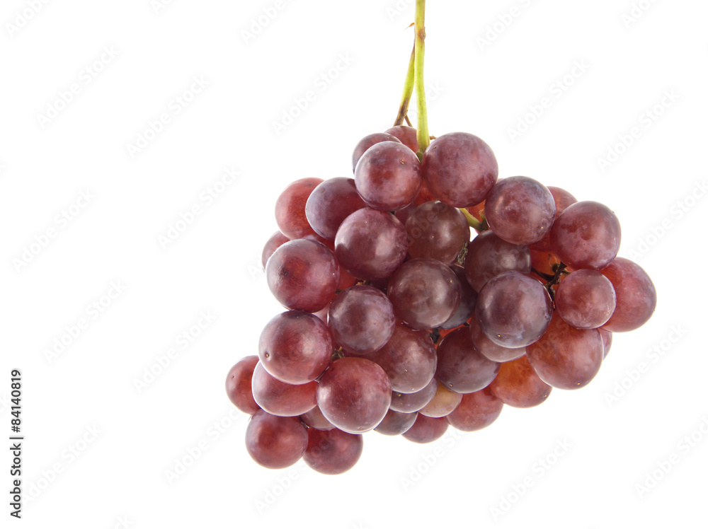 Fototapeta premium Red grape isolated on white