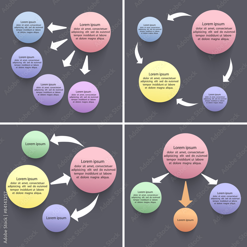 Set of modern business step options, vector illustration Set of modern business step options, vector illustration