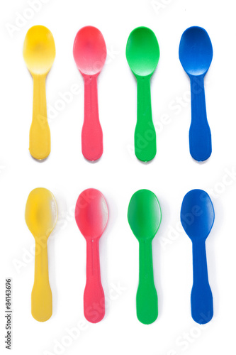 Colorful plastic spoon.