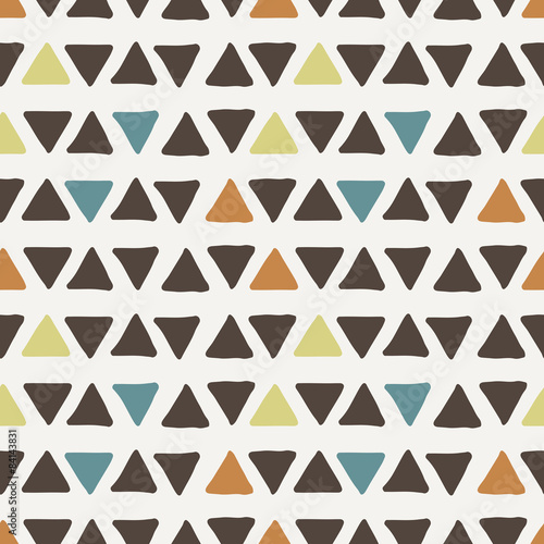 Vector seamless texture of hand-painted triangles