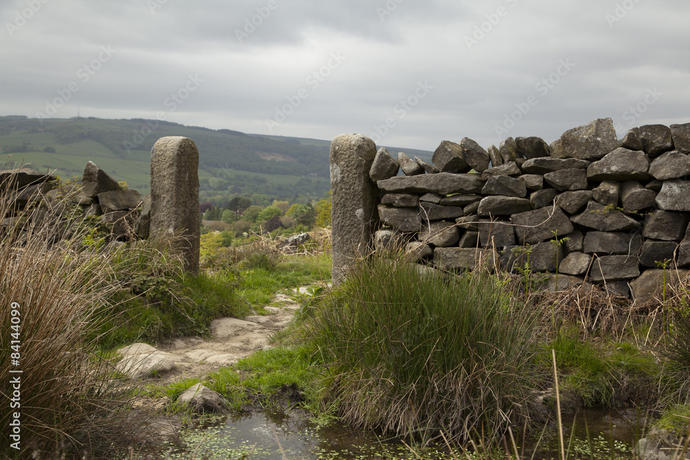 Dry Stone Wall and Gateposts 