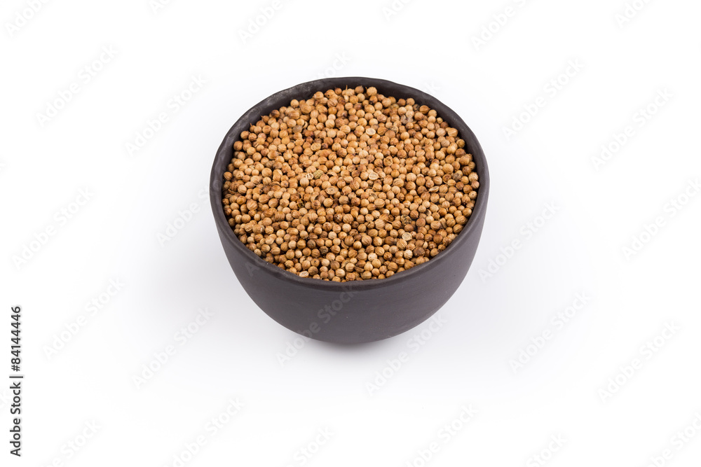 Close up of dried coriander seeds Close up of dried coriander seeds
