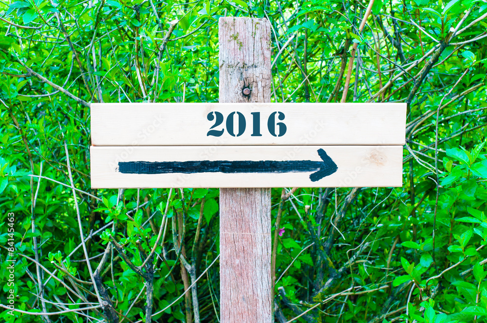 YEAR 2016  Directional sign