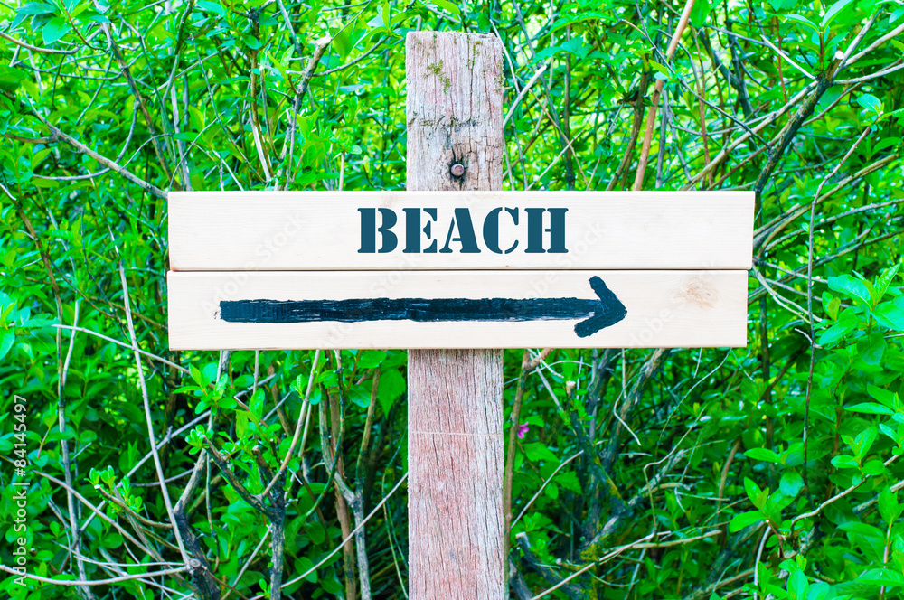 BEACH Directional sign