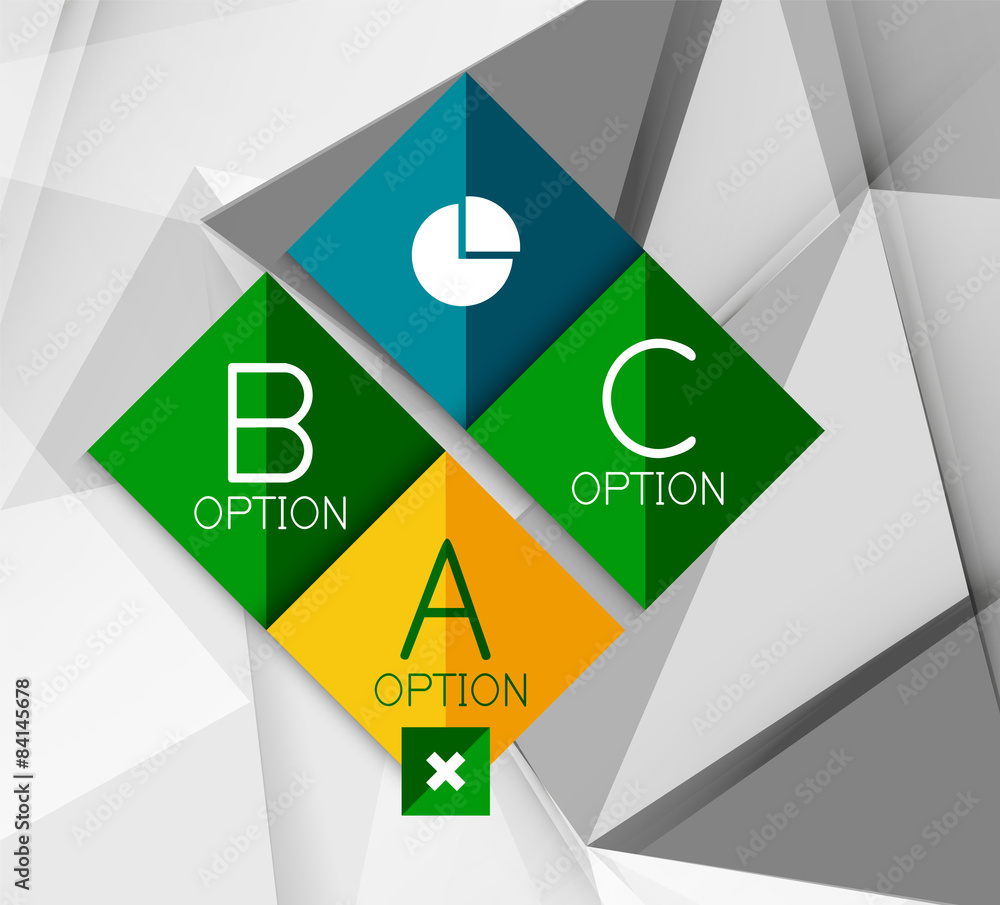 Business geometric option steps infographics Business geometric option steps infographics