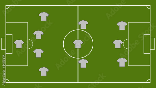 Obraz na płótnie Soccer team formation w salonie