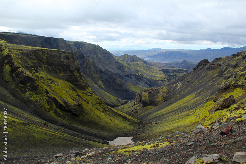 Fototapeta premium Blick von Eyjafjalljökull, Island