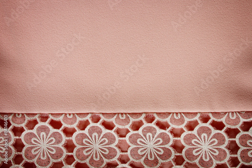 fabric silk pink-beige pale lace background