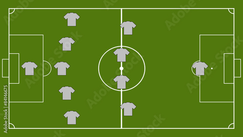 Obraz na płótnie Soccer team formation w salonie
