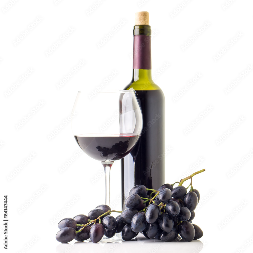 Winery background with bottle of red wine and glass. Winery background with bottle of red wine and glass.