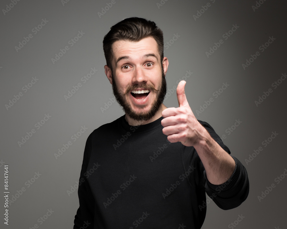 portrait of handsome young smiling man portrait of handsome young smiling man