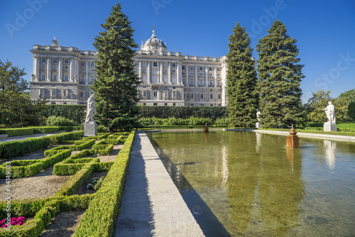Royal Palace from Sabatini Grdens,Madrid