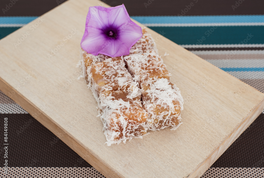 Fototapeta premium Traditional Thai Dessert On Plate