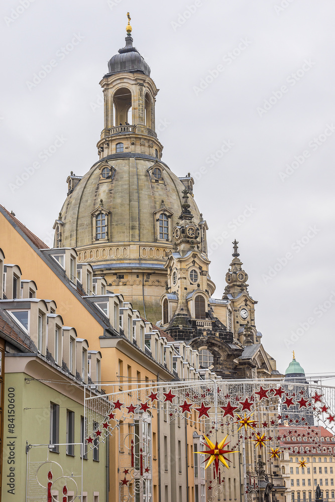 Fototapeta premium Famous Church Frauenkirche (Church of Our Lady) in Dresden.