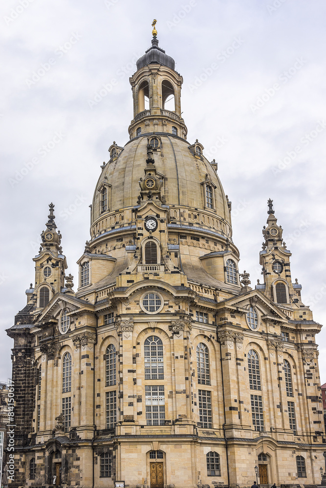 Famous Church Frauenkirche (Church of Our Lady) in Dresden.