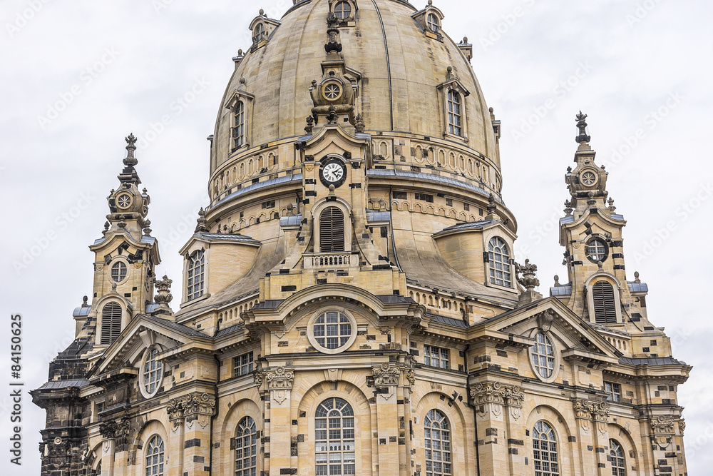 Fototapeta premium Famous Church Frauenkirche (Church of Our Lady) in Dresden.