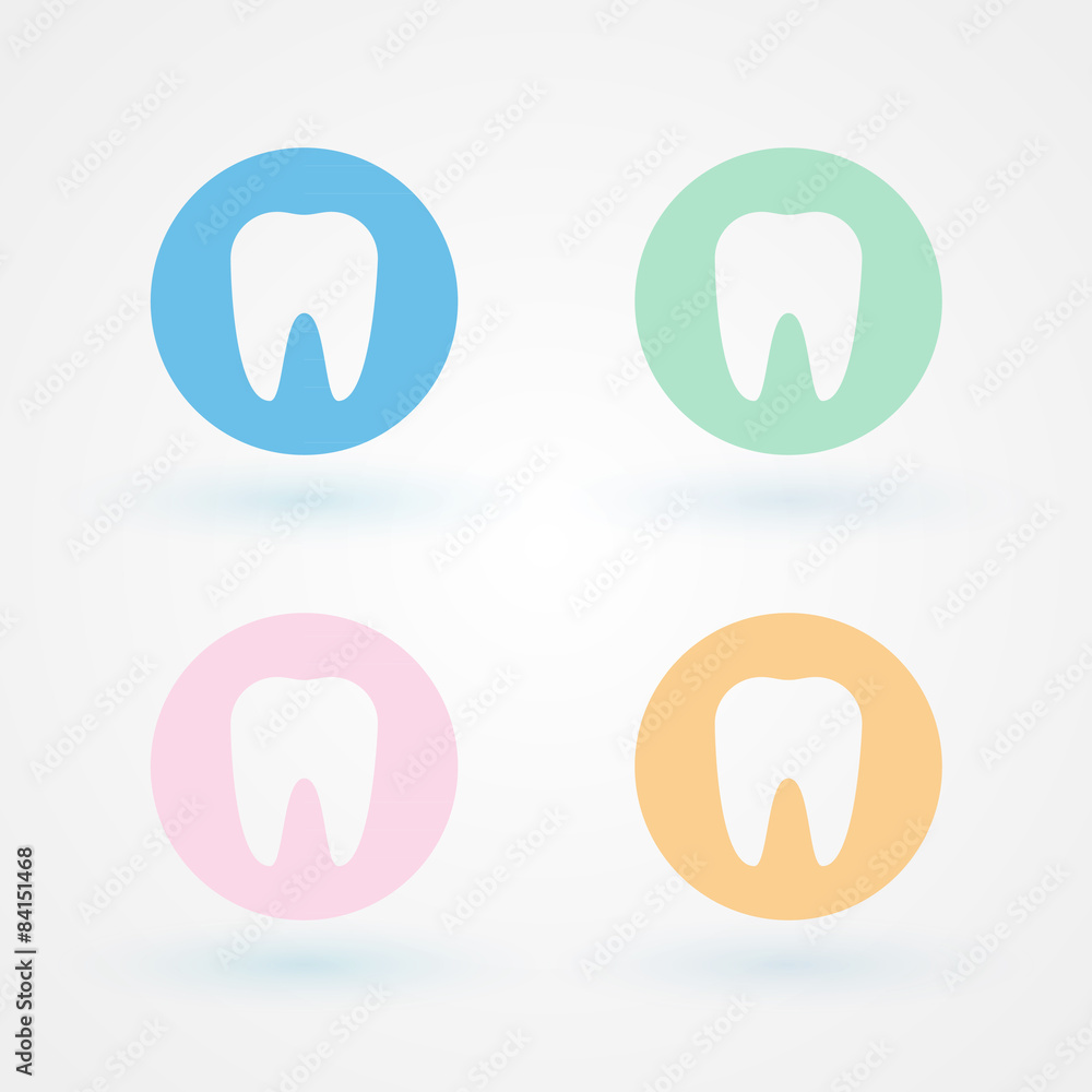 Dental icons. Several colors Dental icons. Several colors