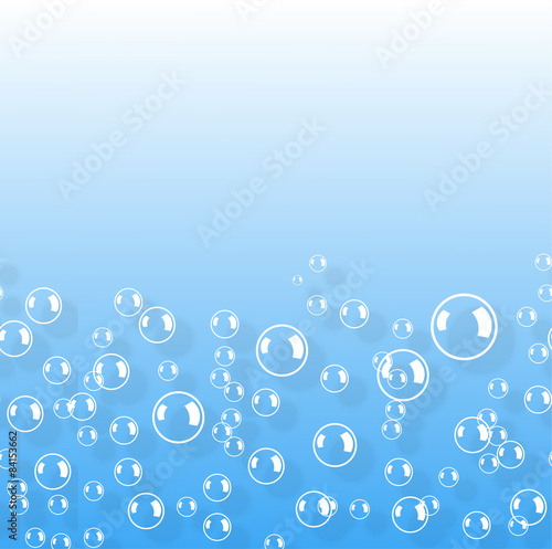 Water bubbles seamless border