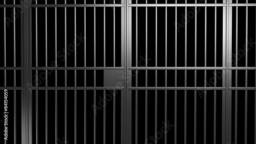  jail bars door  with alpha matte and green screen 

