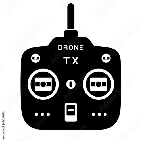 vector rc drone quadcopter tx transmitter black icon