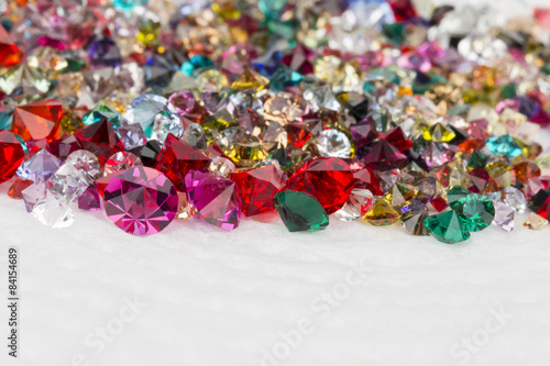 Collection of many different natural gemstones.