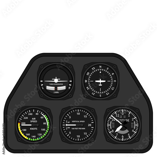 vector aviation airplane glider dashboard