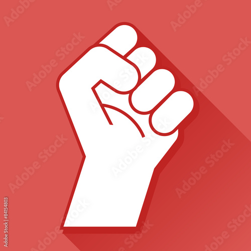 Fist revolution symbol, vector
