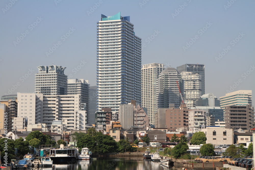 Fototapeta premium 横浜みなとみらい21の高層マンション群