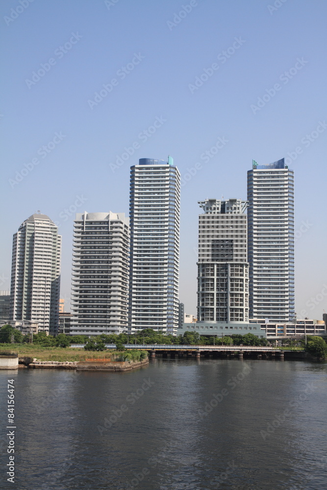 横浜みなとみらい21の高層マンション群