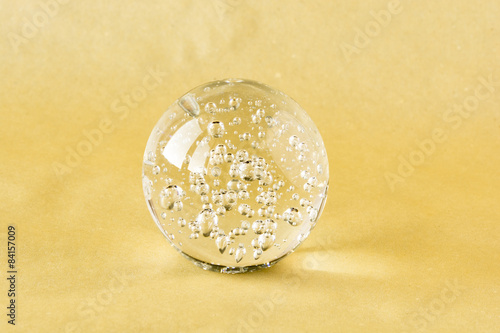 A glass ball with inner bubbles
