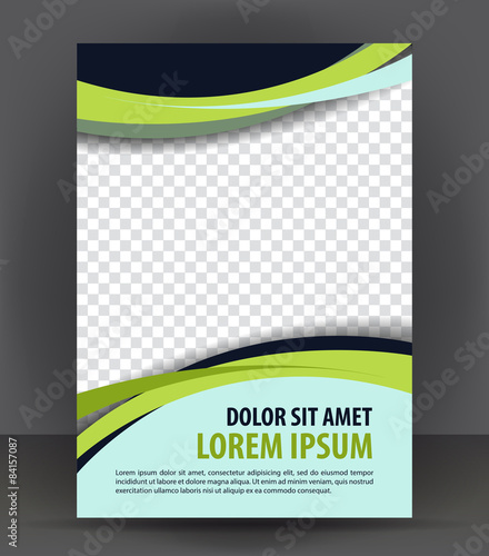 Magazine, flyer, brochure, cover layout design print template
