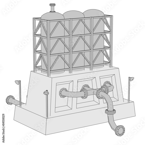 2d illustration of Coker Unit