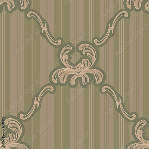 Eclectic and baroque ornament in noble colors