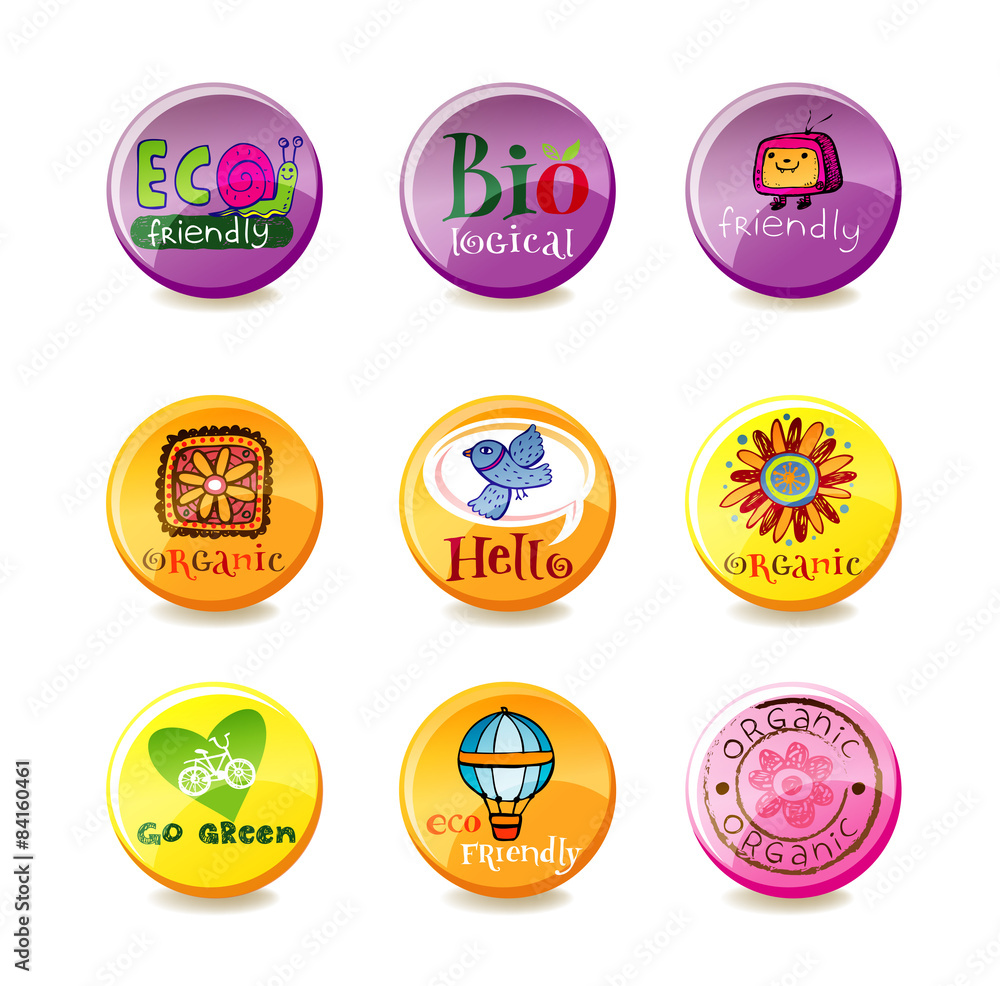 Glass eco badges