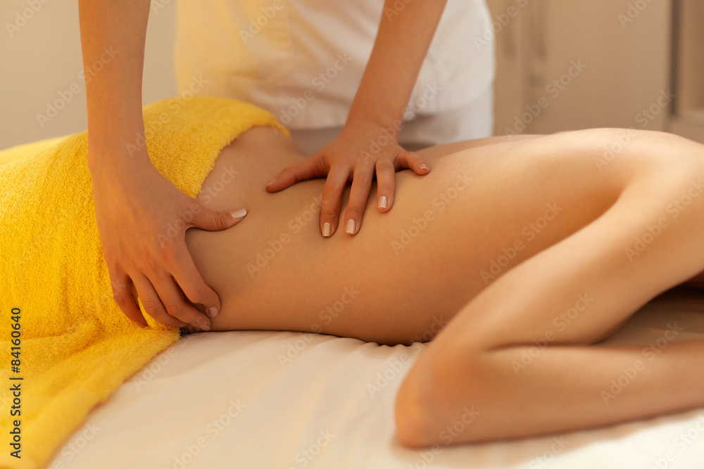 Fototapeta premium Spa Woman. Close-up of a Beautiful Woman Getting Spa Treatment.