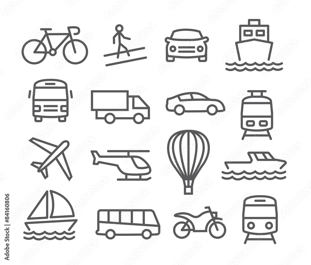 Transport icons Transport icons