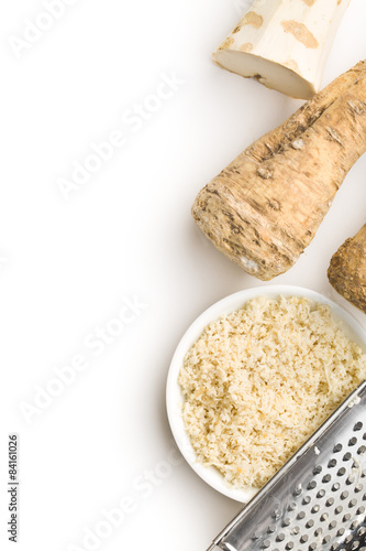 Fotografie, Tablou grated horseradish root