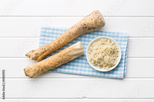 Fotografie, Tablou grated horseradish root