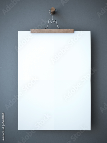 Trouser hanger with blank paper sheet © ekostsov