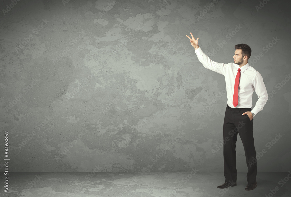 Business person throwing with empty copyspace Business person throwing with empty copyspace